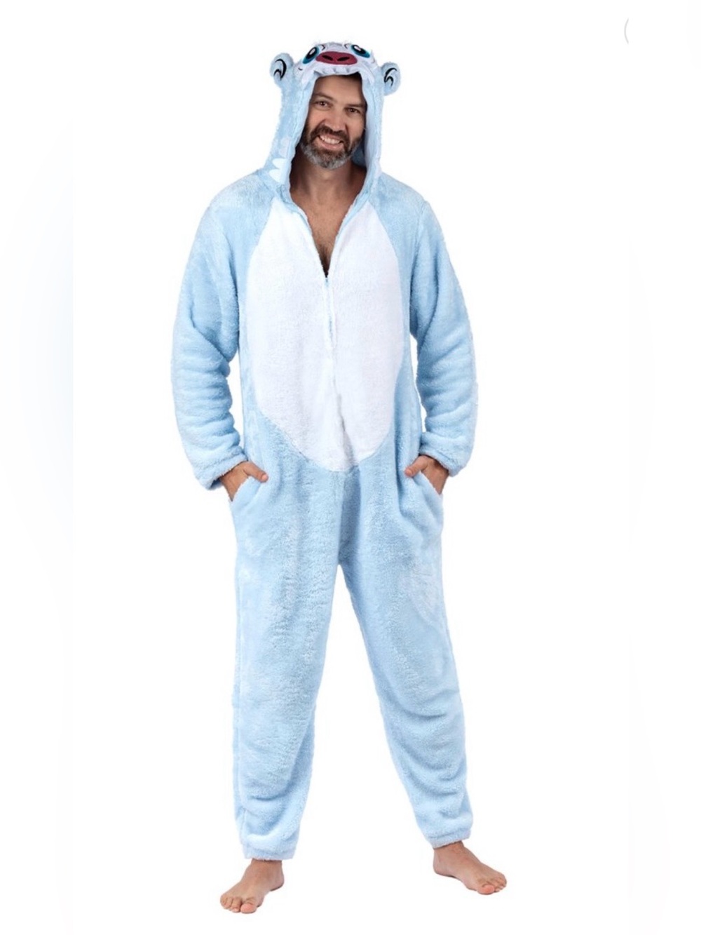 Briefly stated Costume pajamas sleepwear unisex abominable snowman yeti size M